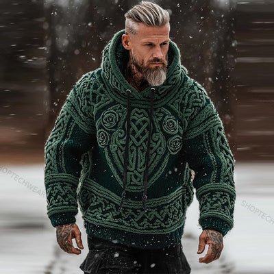 Sudadera Estampada con Capucha de Punto para Hombre - Image 8