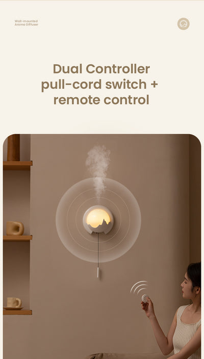 Difusor de Aroma Mural 150ml con Luz Nocturna, Humidificador Inteligente Silencioso y Control Remoto - Image 11