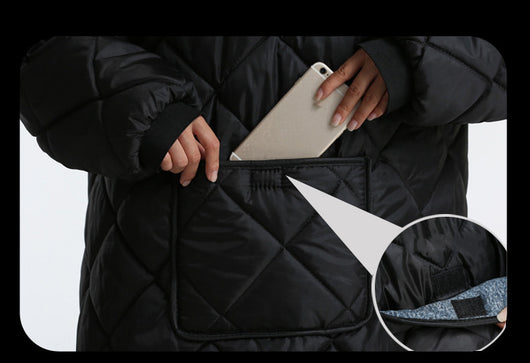 Chaqueta Cortavientos Acolchada Impermeable con Asa de Transporte - Image 26