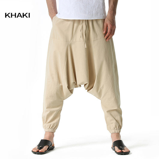 Pantalones Deportivos Holgados Tipo Ardilla Voladora para Hombre con Puños - Image 10