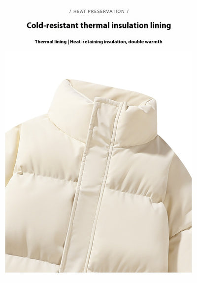 Abrigo Acolchado de Cuello Alto para Parejas - Diseño Minimalista - Image 20