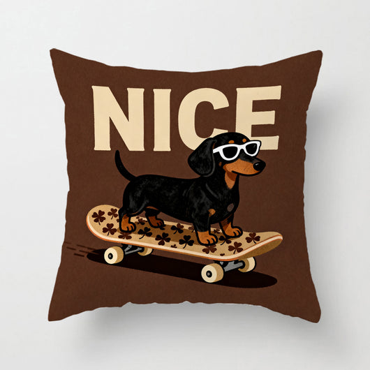 Funda de Almohada Perro Salchicha Cartoon Adorable - Image 4