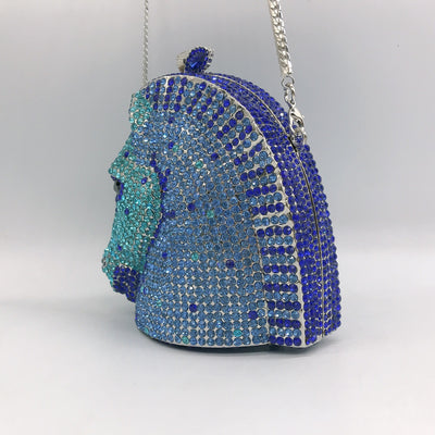 Bolso de Cena Joyero con Cabeza de Caballo Incrustada en Diamantes - Image 8