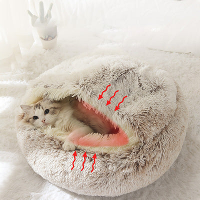 Cama Cueva Acogedora para Gatos y Perros - Diseño Tipo Donut Térmico - Image 10