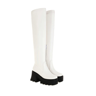 Botas Altas de Caballero con Tacón Grueso - Colección Otoño Invierno - Image 5