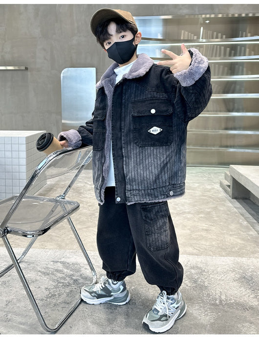 Conjunto de Abrigo Grueso para Niños - Otoño e Invierno - Image 9