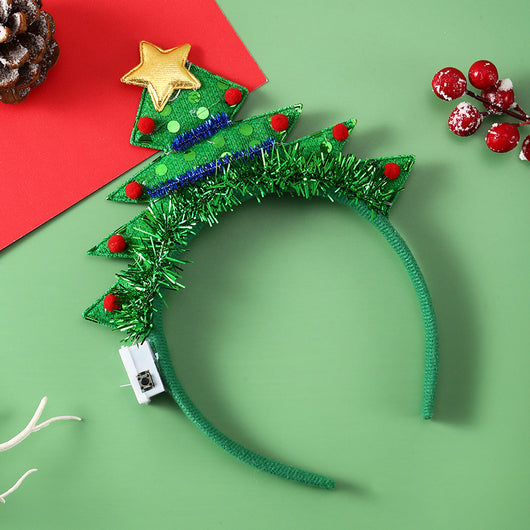 Diadema Navideña con Luces LED - Cuernos de Reno, Árbol y Copo de Nieve - Image 18