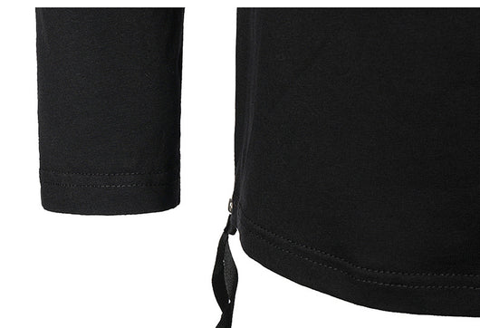 Camiseta Manga Larga Personalizada Cuello Redondo Otoño Oscuro para Hombre - Image 7