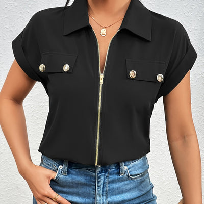 Blusa Elegante con Solapa para Mujer - Image 6