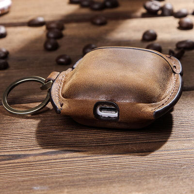 Estuche de Cuero Crazy Horse con Auriculares Bluetooth Inalámbricos - Image 12