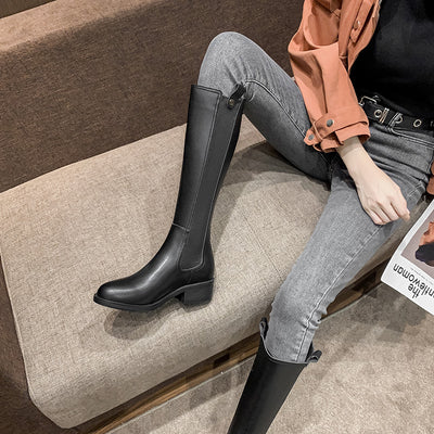 Botas para Mujer con Caña Ancha y Tacón Grueso - Image 8