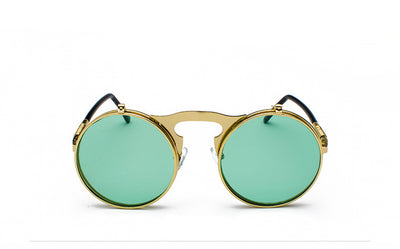 Gafas de Sol Steampunk Retro Abatibles Marco Redondo Metal - Image 26
