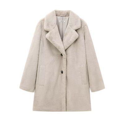 Abrigo de Piel Sintética Efecto Urbano - Estilo Crossborder para Mujer - Image 6