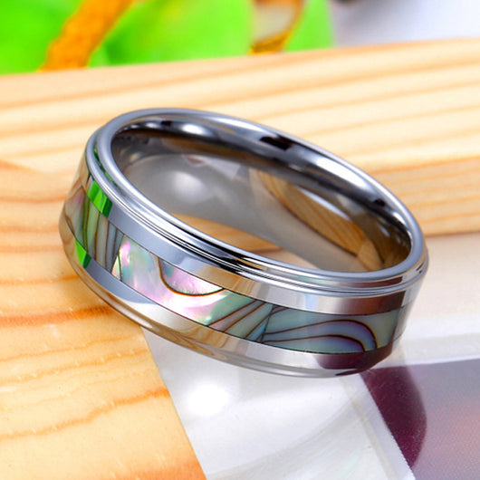 Anillos de Pareja con Incrustación de Tungsteno - Diseño Minimalista y Romántico - Image 5