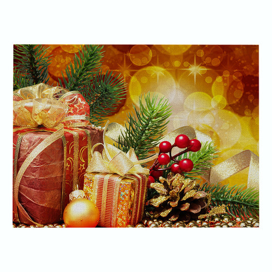 Mantel Individual Navideño Rojo - Algodón y Lino - Image 5