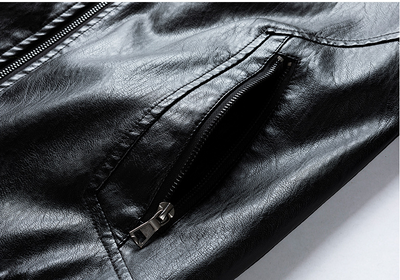 Chaqueta de Cuero con Cuello Alto para Primavera y Otoño - Image 15