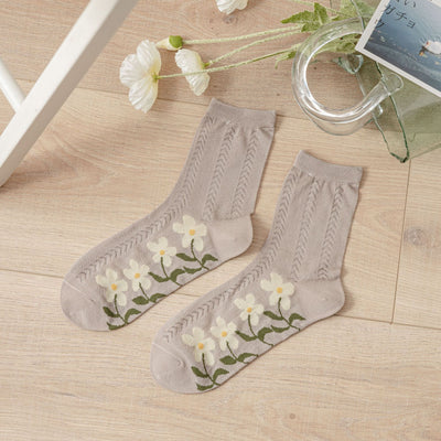 Calcetines Transpirables de Malla con Flores para Mujer - Image 15