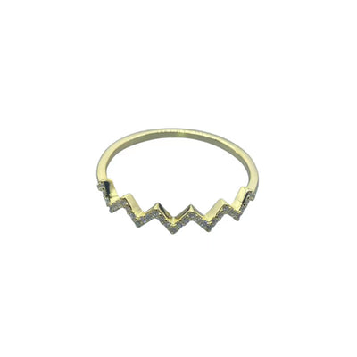 Anillo Ajustable con Patrón de Ondas y Circones Incrustados - Image 6