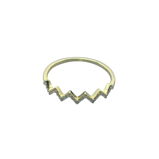 Anillo Ajustable con Patrón de Ondas y Circones Incrustados - Image 6