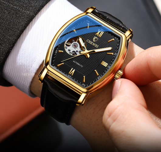 Reloj Mecánico Automático Cuadrado Hueco para Hombre - Image 7