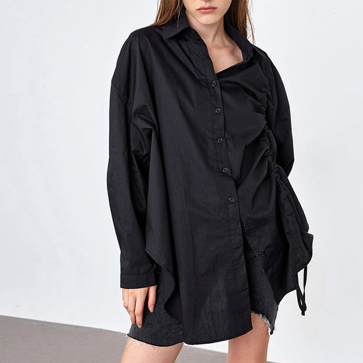 Cardigan Irregular con Cordón para Mujer - Diseño Moderno y Versátil - Image 3