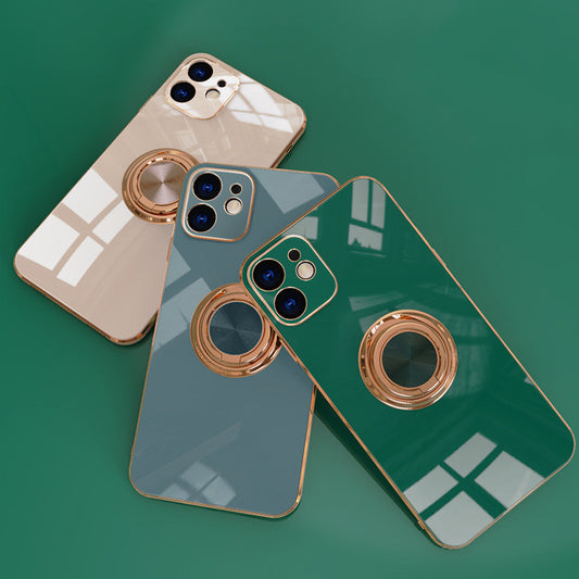 Funda para Teléfono con Anillo Galvanizado Color Sólido