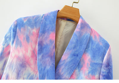 Saco Cruzado Tie-Dye en Poliéster - Diseño Moderno y Versátil - Image 12