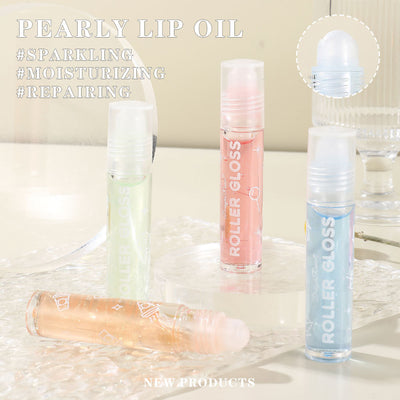 Brillo Labial Perlado Transparente con Brillantes - Efecto Espejo Luminoso - Image 3