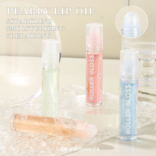 Brillo Labial Perlado Transparente con Brillantes - Efecto Espejo Luminoso - Image 3