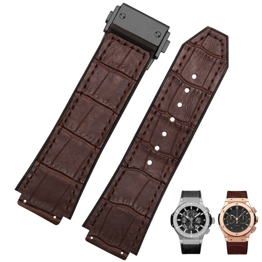 Correa de Reloj Cuero Genuino con Silicona para Hombre - Image 26