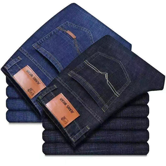 Pantalones Vaqueros Holgados Elásticos para Hombre - Corte Recto Casual
