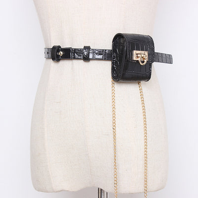 Bolso Cintura Dorado con Cadena - Monedero Compacto y Elegante - Image 4