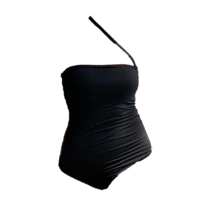 Traje de Baño Enterizo sin Mangas para Mujer - Color Sólido Elegante - Image 7