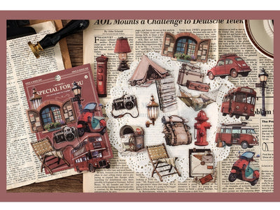 Set de 40 Stickers Decorativos Retro 'Life Love Song' - 4 Diseños DIY - Image 22