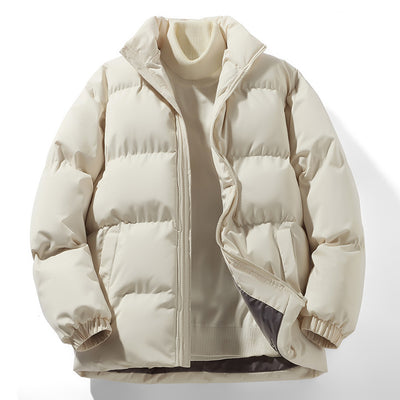 Abrigo Suelto Estilo Hong Kong Cuello Alzado Algodón Otoño Invierno - Image 4