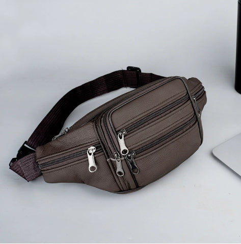 Riñonera Deportiva de Cuero Genuino para Hombre, Bolsa Invisible para Correr - Image 10