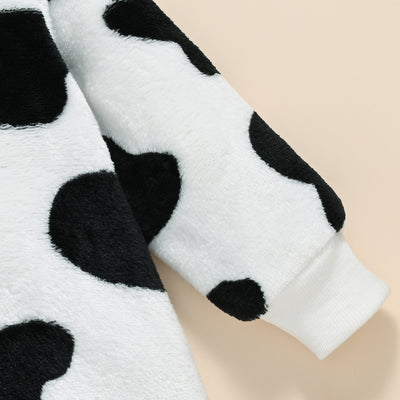 Pijama Enterizo Vaca Esponjosa con Capucha y Piernas Largas para Bebé - Image 4