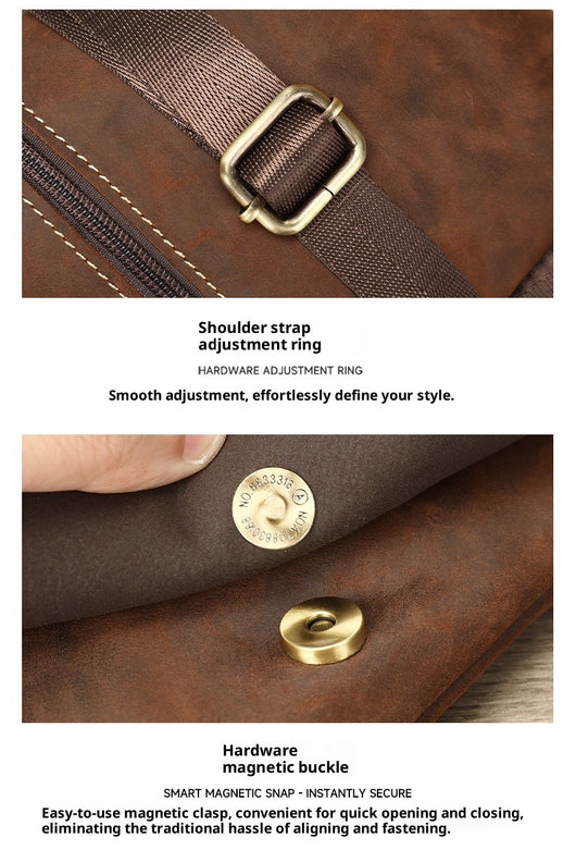 Bolso Bandolera de Cuero Crazy Horse Estilo Retro - Image 18