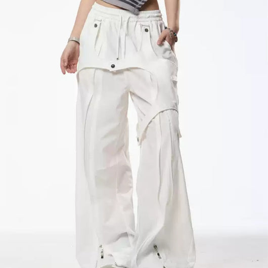 Pantalones Casuales con Diseño Patchwork Retro para Mujer - Primavera Verano - Image 10