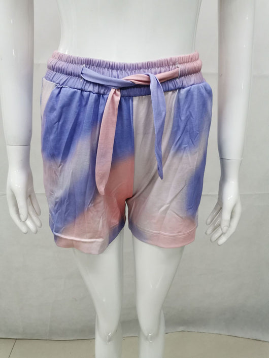 Pijama Tie Dye Estilo Europeo Manga Corta para Casa - Image 26