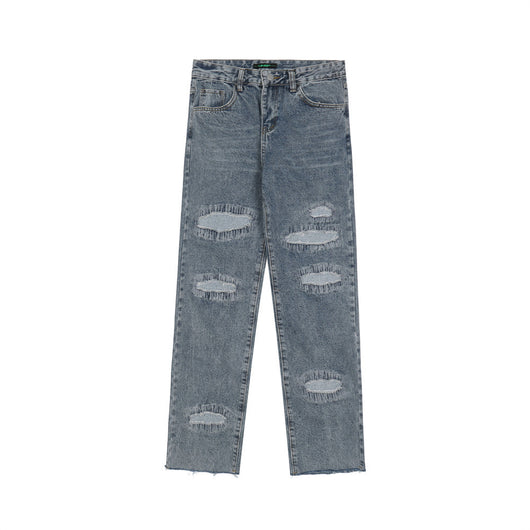Jeans Rotos Sueltos Estilo Urbano para Hombre - Image 8
