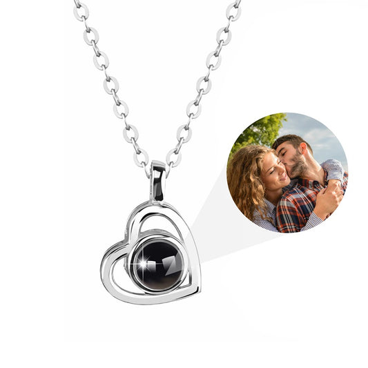 Collar Proyección Nano 100 Idiomas Te Amo con Foto Personalizada