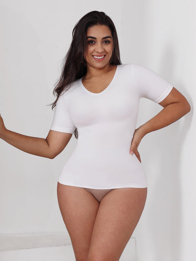 Corset Reductor con Manga Corta - Ajuste Abdominal para Mujer - Image 11