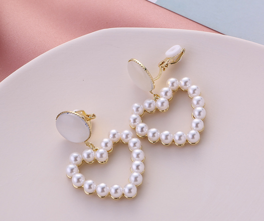 Aretes de Perla Colgante Elegante con Textura de Concha - Estilo Trendy Minimalista - Image 7