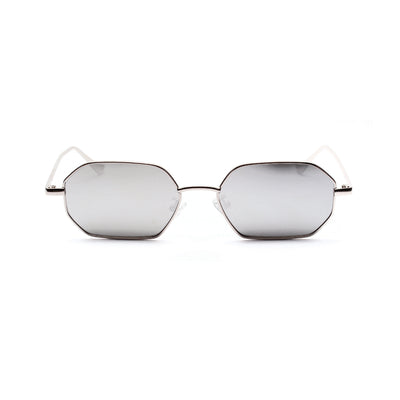 Vintage octagonal sunglasses with a gold metal frame and dark lenses, offering UV400 protection. - Image 4