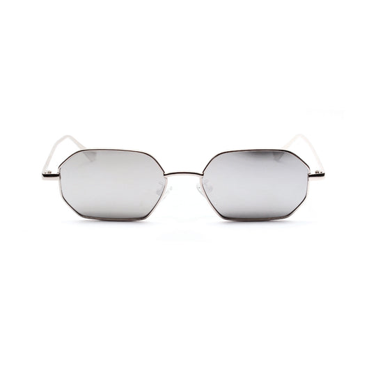 Vintage octagonal sunglasses with a gold metal frame and dark lenses, offering UV400 protection. - Image 4