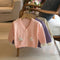 Cardigan Floral para Niñas con Escote en V