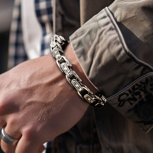 Pulsera Hombre Hip-Hop Vintage Estilo Urbano - Image 4