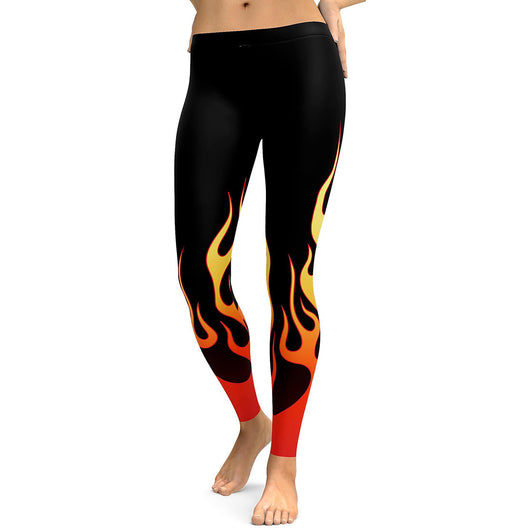 Leggings Deportivos Transpirables para Dama con Estampado de Flama Degradada - Image 11
