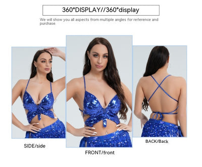 Top Sostén con Lentejuelas y Diseño de Mariposa - Image 17
